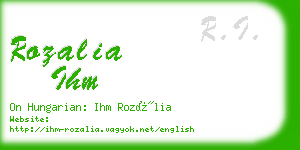 rozalia ihm business card